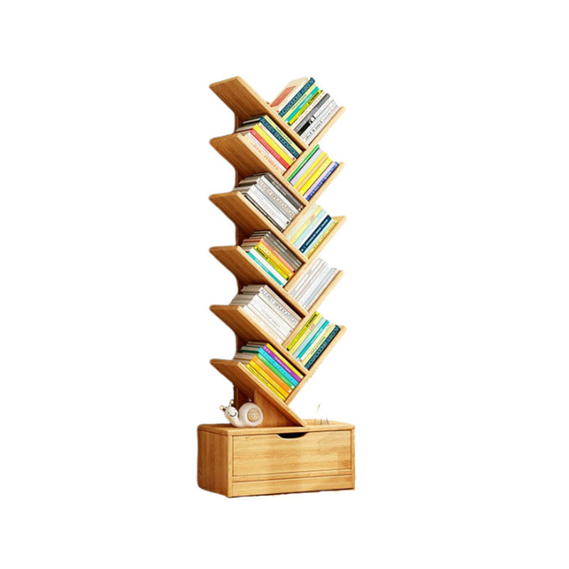 Multi-Tier Wooden Storage Rack 39 in Walnut Finish Open Shelving for Home Office Study Living Room Decorative Display