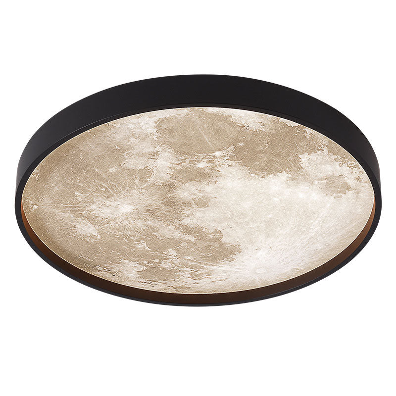 LED Flush Mount Ceiling Fixture with Remote Control - Acrylic Disc Overhead Panel for Bedroom, Kitchen, Hallway