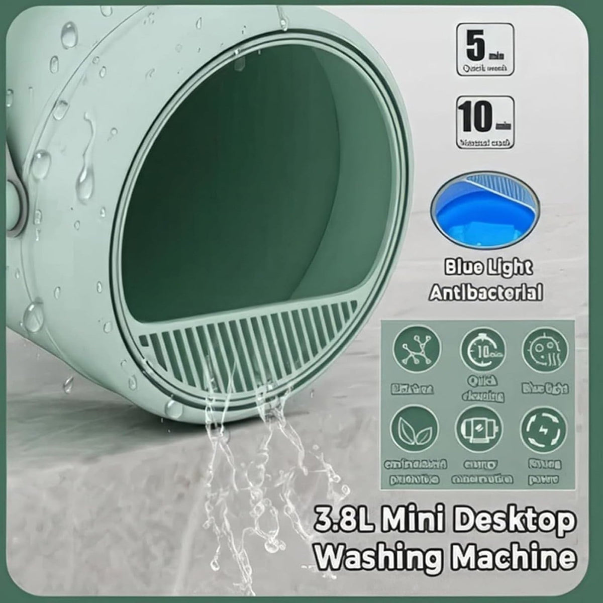Compact Mini Washing Machine with Quick Wash Cycles | Portable Solution for Delicate Laundry