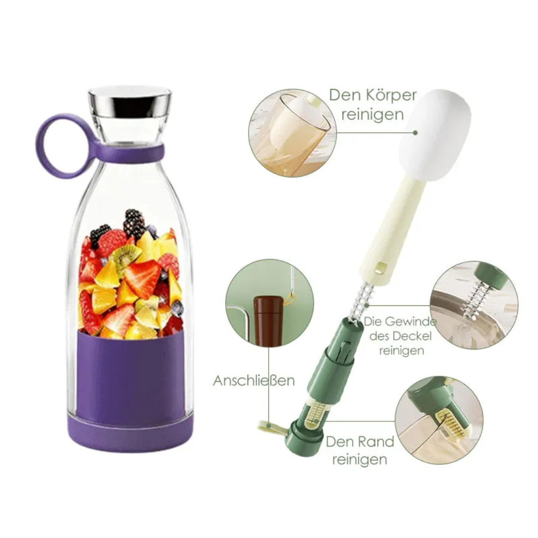 Mixeur personnel rechargeable par USB, bouteille de 500 ml pour smoothies, jus et shakes protéinés, idéal pour les déplacements, le sport, la maison, le bureau et l'entraînement