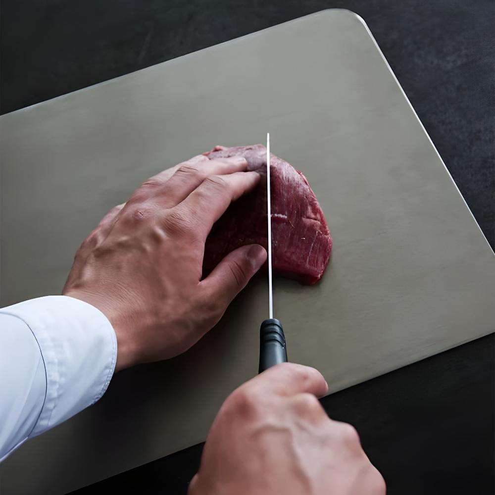 Stainless Steel Cutting Board for Kitchen – Antibacterial Non-Porous Food Prep Surface – Dishwasher Safe