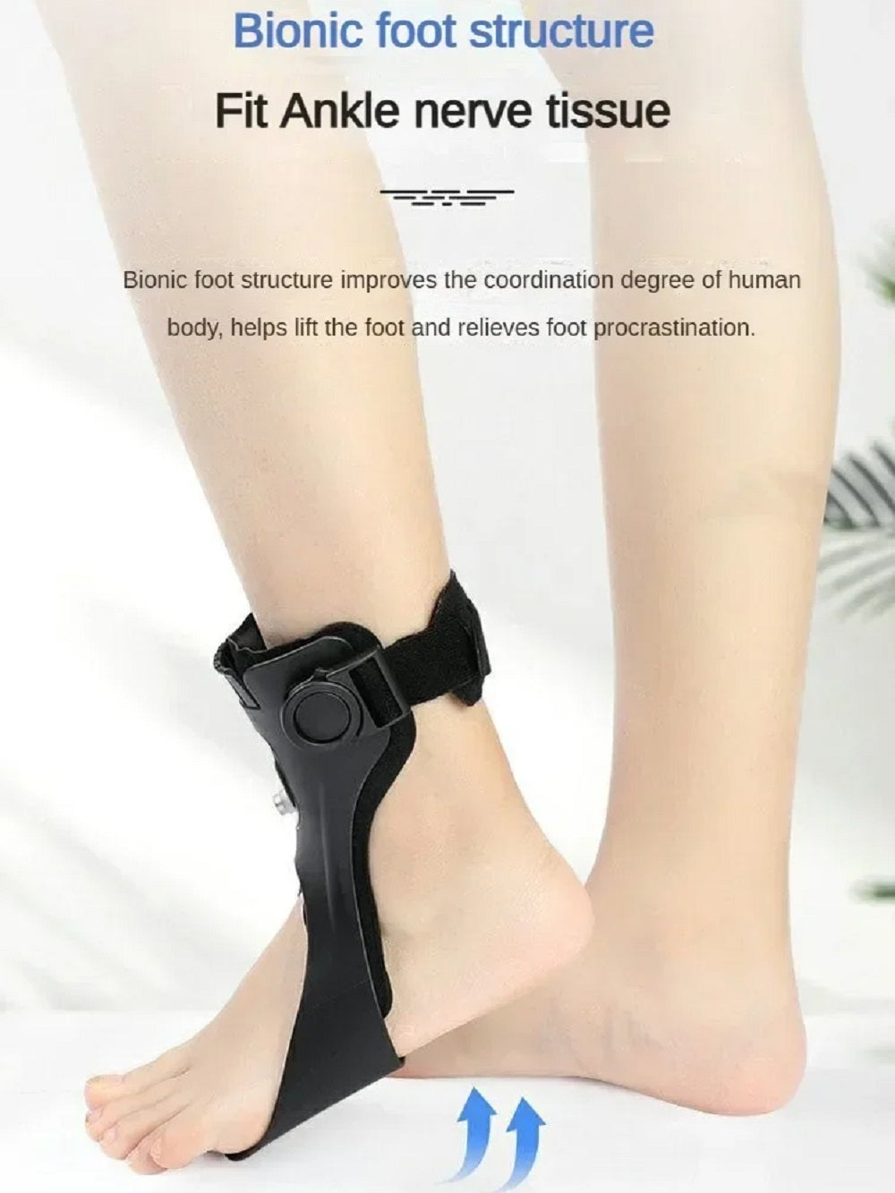 Attelle releveur de pied confort | Support léger avec coussin d'air gonflable | Ajustement réglable pour une stabilité et un confort accrus