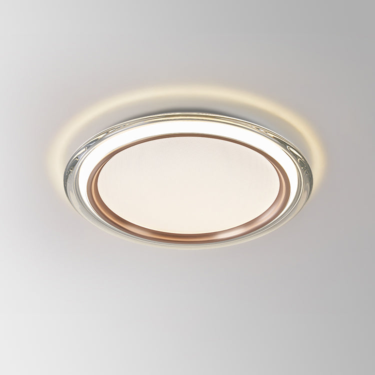 Plafonnier LED encastré rond 14 pouces, luminaire filaire pour chambre à coucher, profil bas 2700K 25 Watts, diffuseur en acrylique, éclairage domestique contemporain