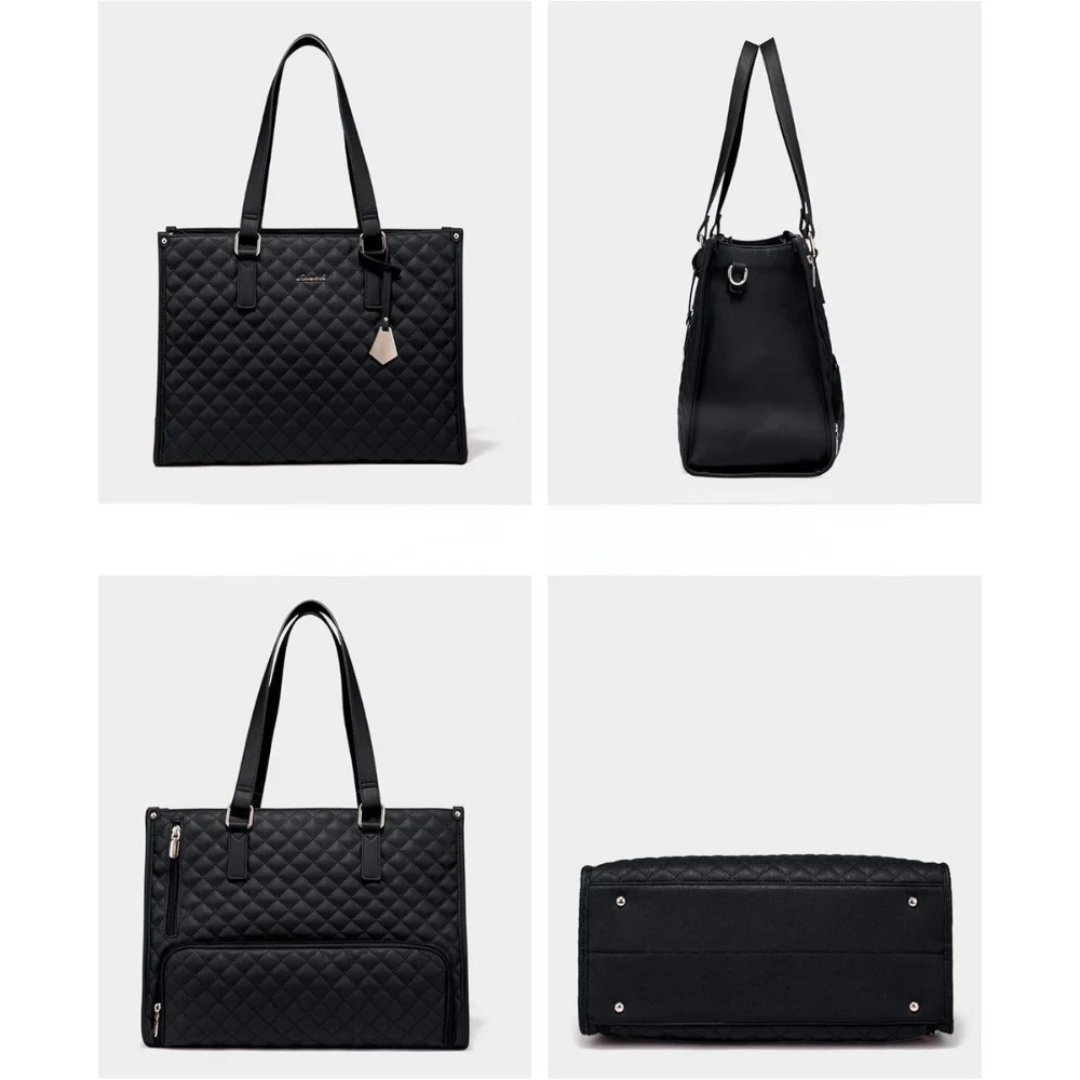 Quilted Tote Bag with Clutch Purse | Stylish & Spacious Design for Work & Travel