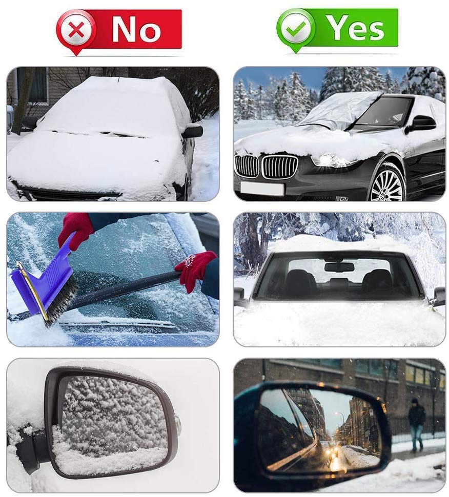 All-Weather Auto Windshield Protector with Magnetic Hold for Year-Round Ice, Snow, Sun & Frost Defense