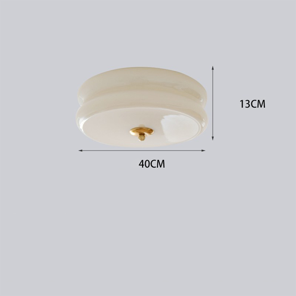Plafonnier LED encastré rond avec 3 températures de couleur, verre et métal, 5 po de hauteur, pour chambre, salle à manger, cuisine, interrupteur Kelvin réglable