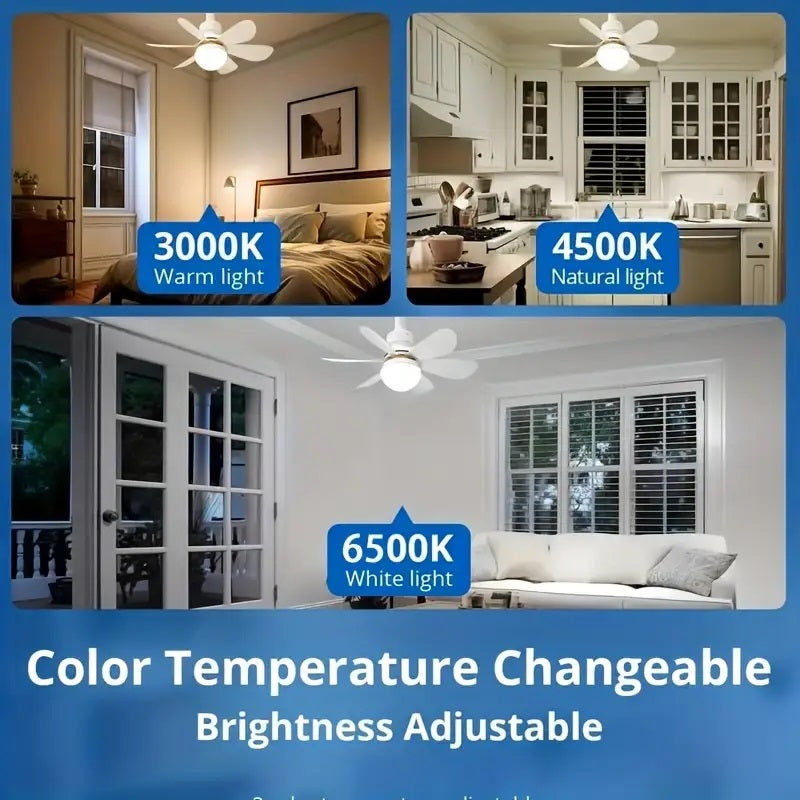 Innovant | Ventilateur de plafond moderne avec éclairage LED lumineux et télécommande | Double fonctionnalité pour un confort accru