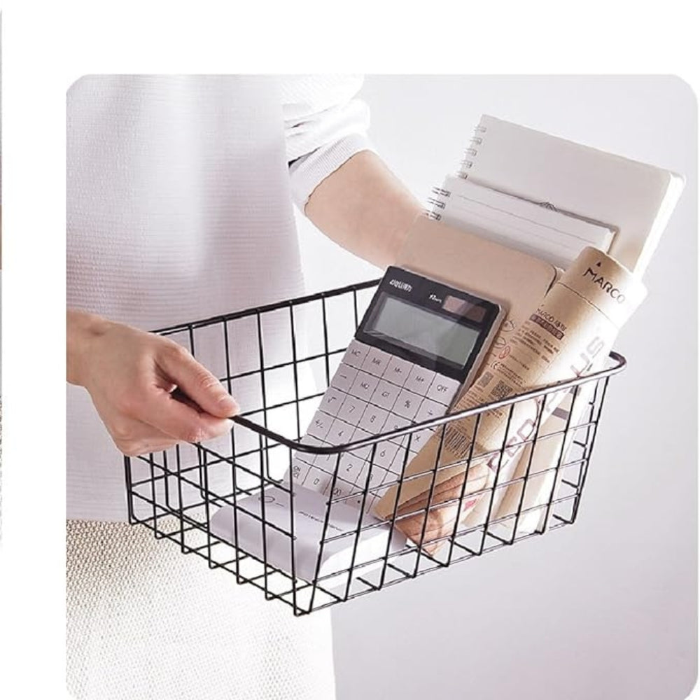 Panier de rangement Daxon - Fer durable, design compact