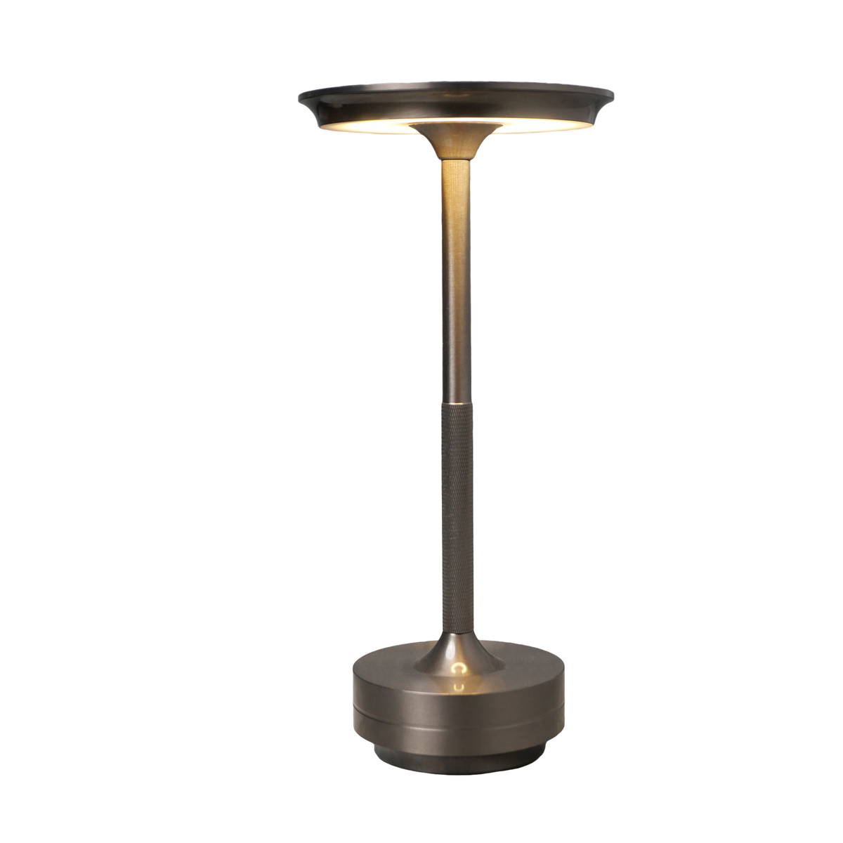 Rechargeable LED Table Lamp with Touch Dimmer & IP66 Waterproof Metal Base for Bedroom, Dining, Outdoor