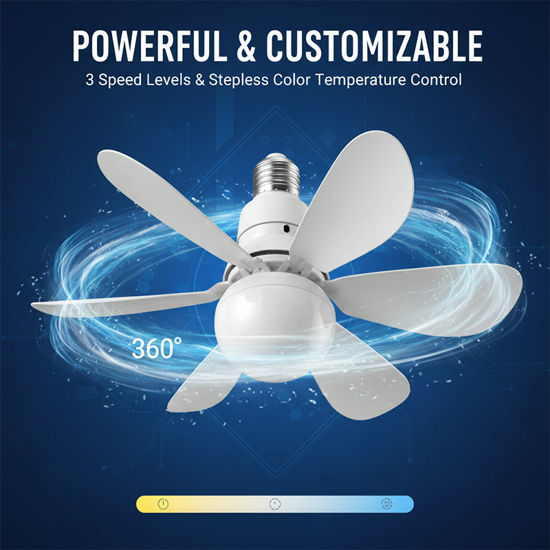 Modern Low Profile Ceiling Fan Light with Stepless Dimming | Elegant Design for Enhanced Home Ambiance