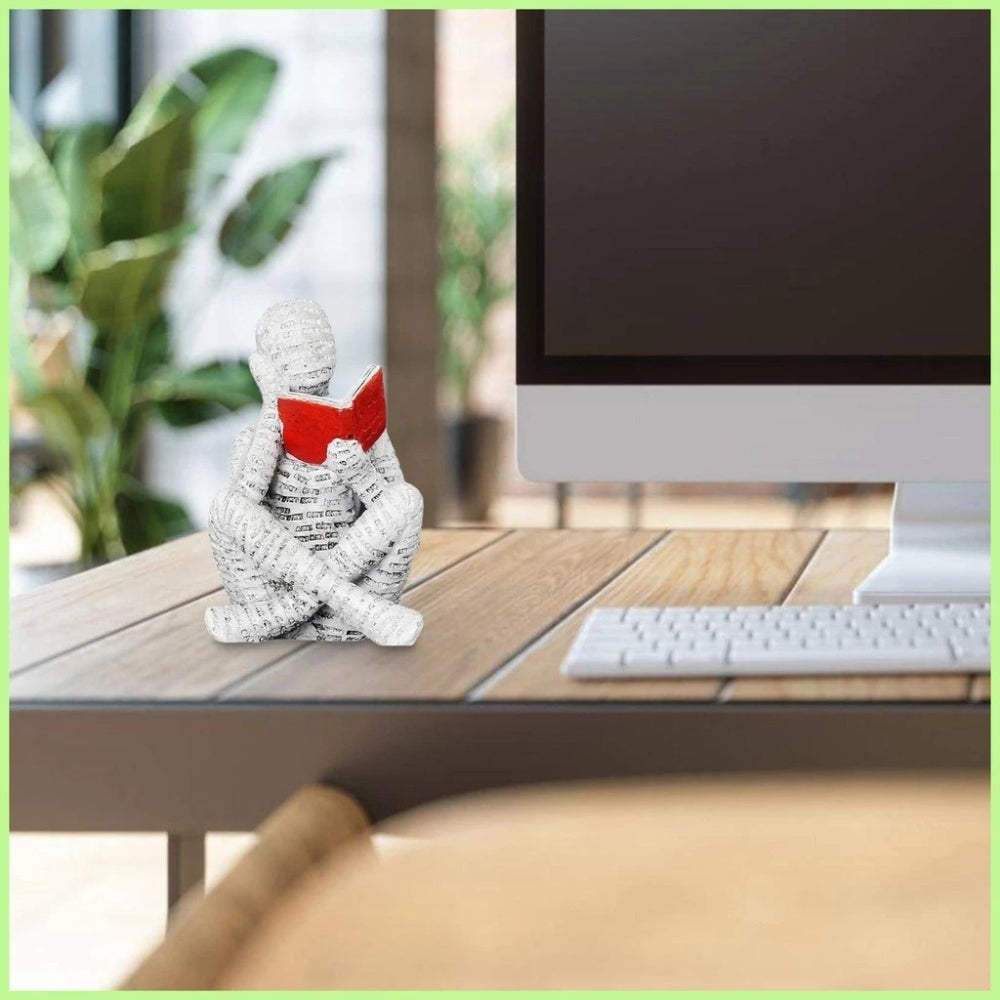 Figurine de lecture Wanda - Résine durable, design artistique