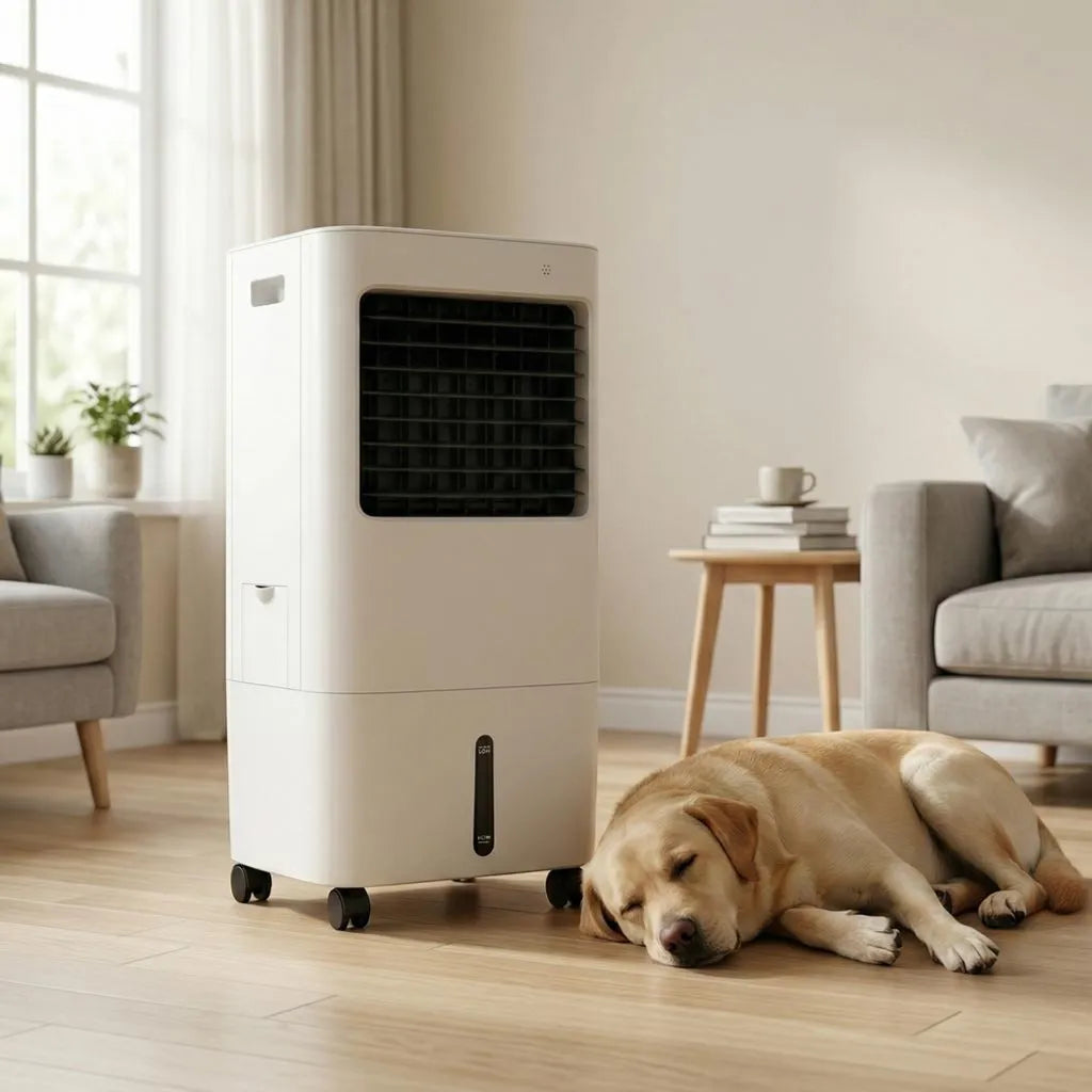 Evaporative Air Cooler 5.3 Gal Tank Portable Indoor Fan with Remote 4 Speed 3 Mode Timer for Bedroom Living Room Office