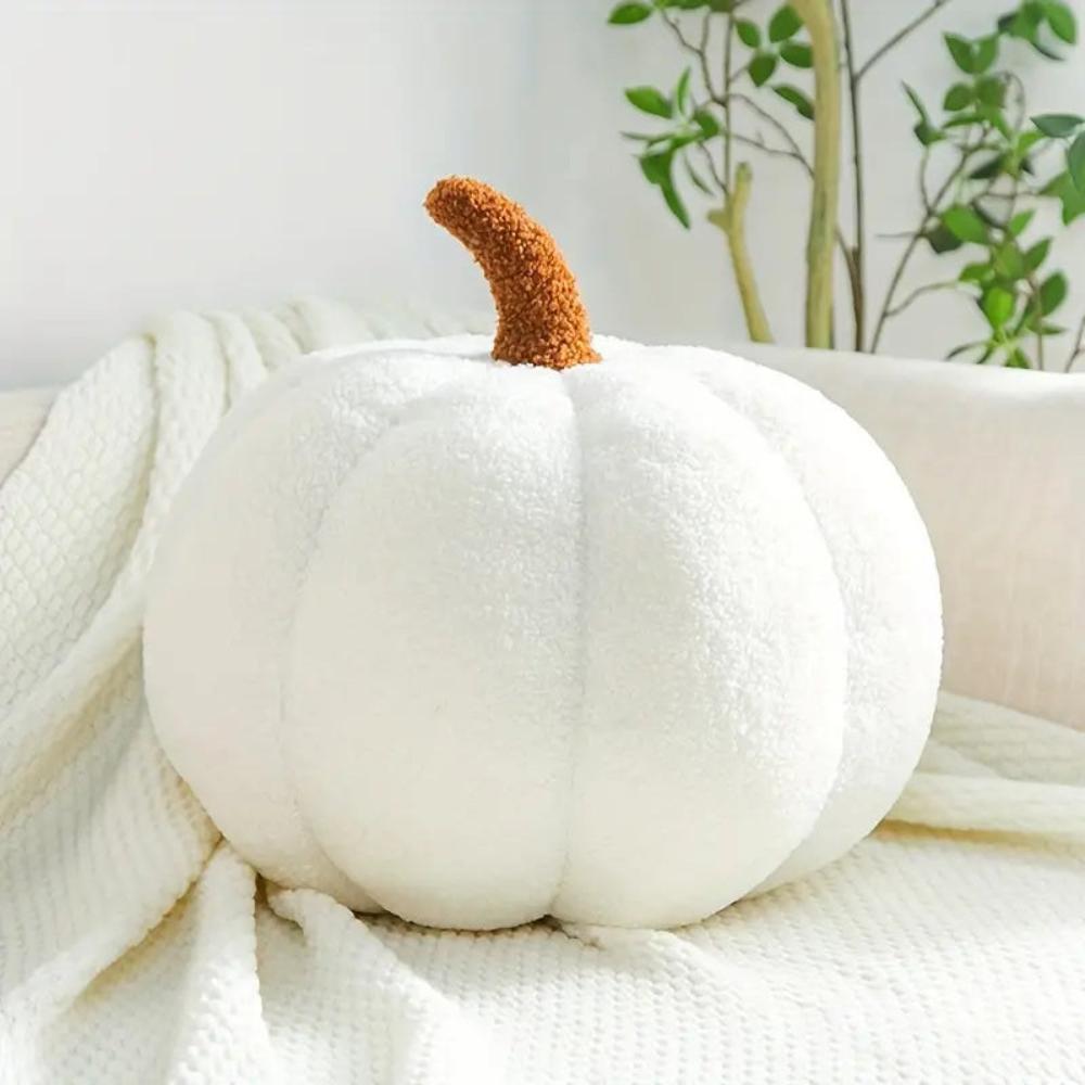 Pavo Plush Cushion - Pumpkin Shape, Soft Fabric
