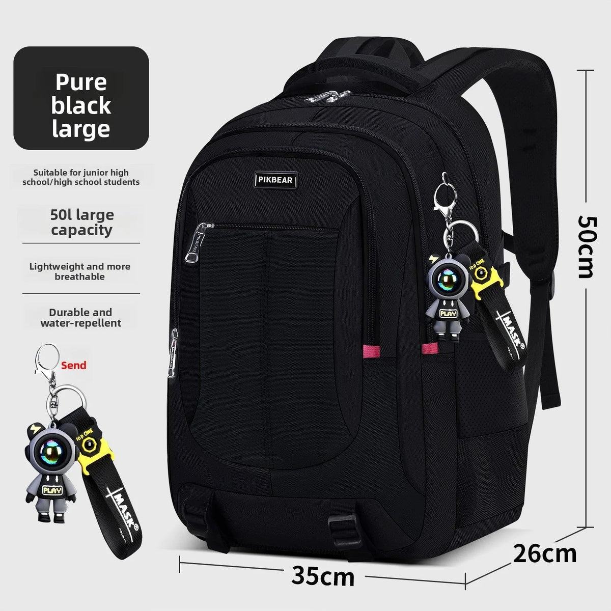 Multi-Compartment Student Backpack with Padded Laptop Sleeve & Adjustable Straps for School, College & Everyday Use
