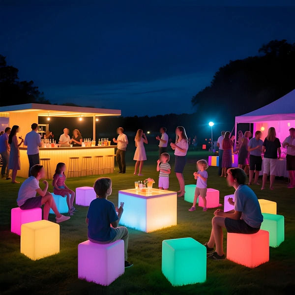 CUBECREST – Outdoor Floor Lamp for Refined Nighttime Glow