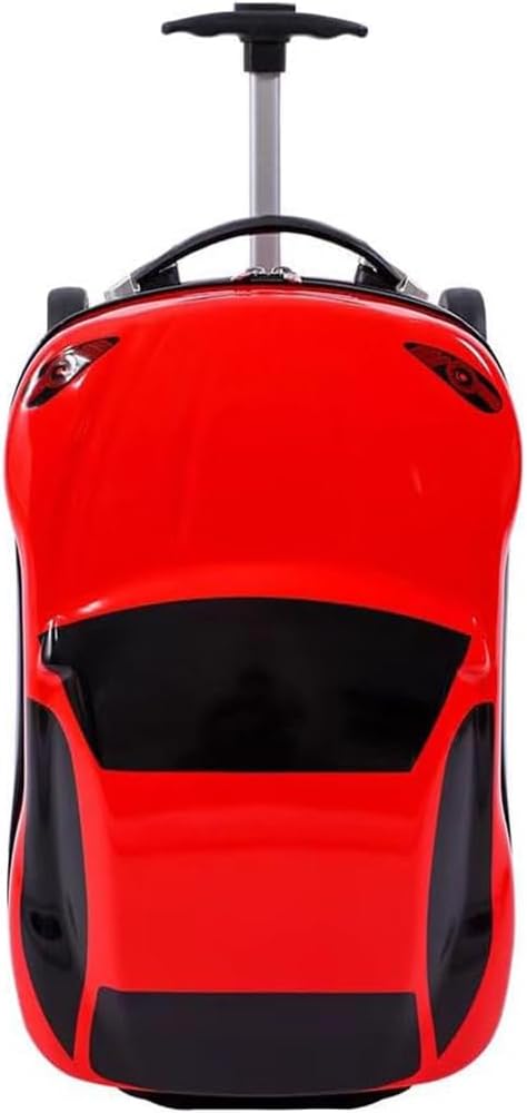 Compagnon d'aventure | Valise pour enfants avec design de voiture amusant et poignée réglable | Bagage en ABS durable pour voyager facilement