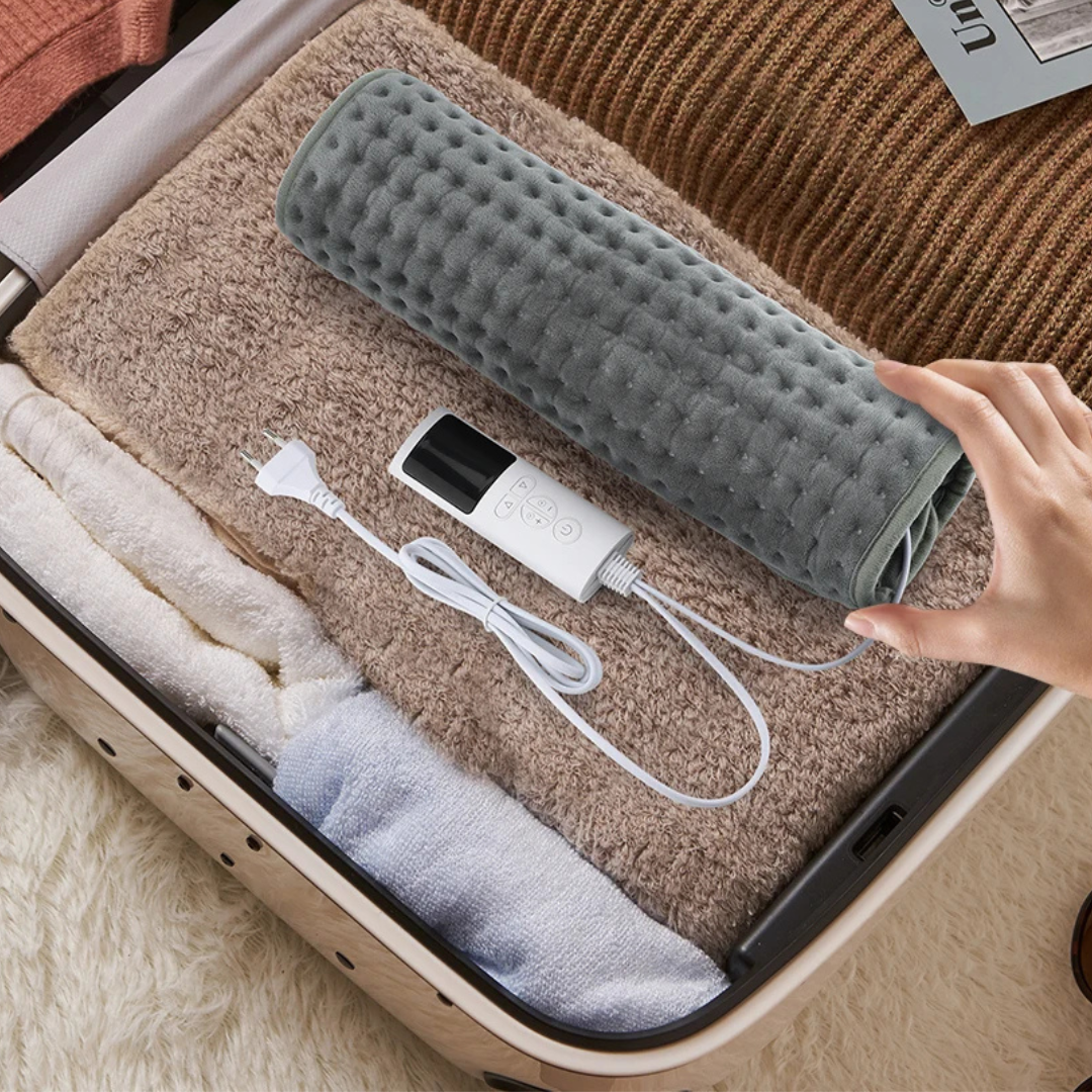 Chauffe-pieds électrique avec 9 niveaux de chaleur et minuterie automatique – Tapis chauffant en micro-peluche douce pour le bureau à domicile en hiver
