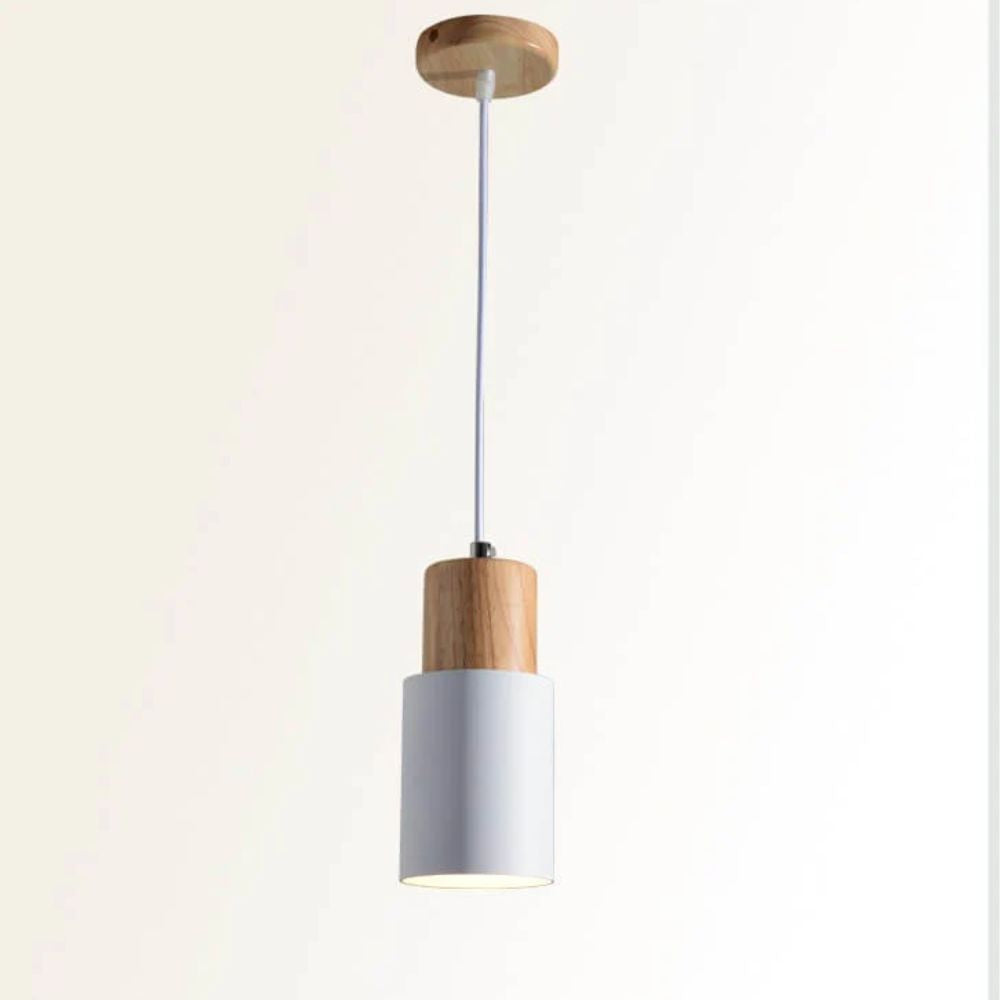 Suspension rustique chic en métal et bois