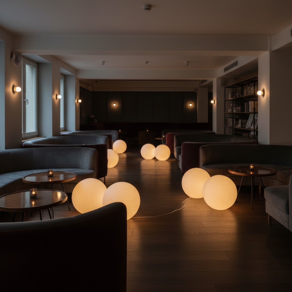 Floor Lamp Modern Globe, Living Room Floor Lamp with Marble Base, LED Standing Lamp for Bedroom and Office