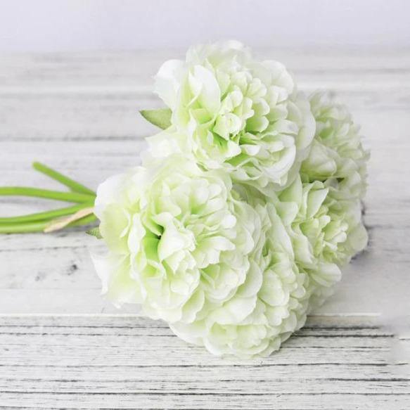 5-Pack Silk Faux Roses Artificial Flowers