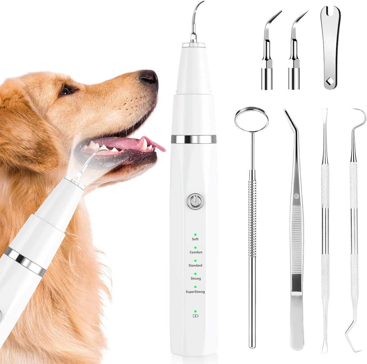 Détartreur ultrasonique domestique pour animaux de compagnie – Outil de soin dentaire doux pour chiens et chats