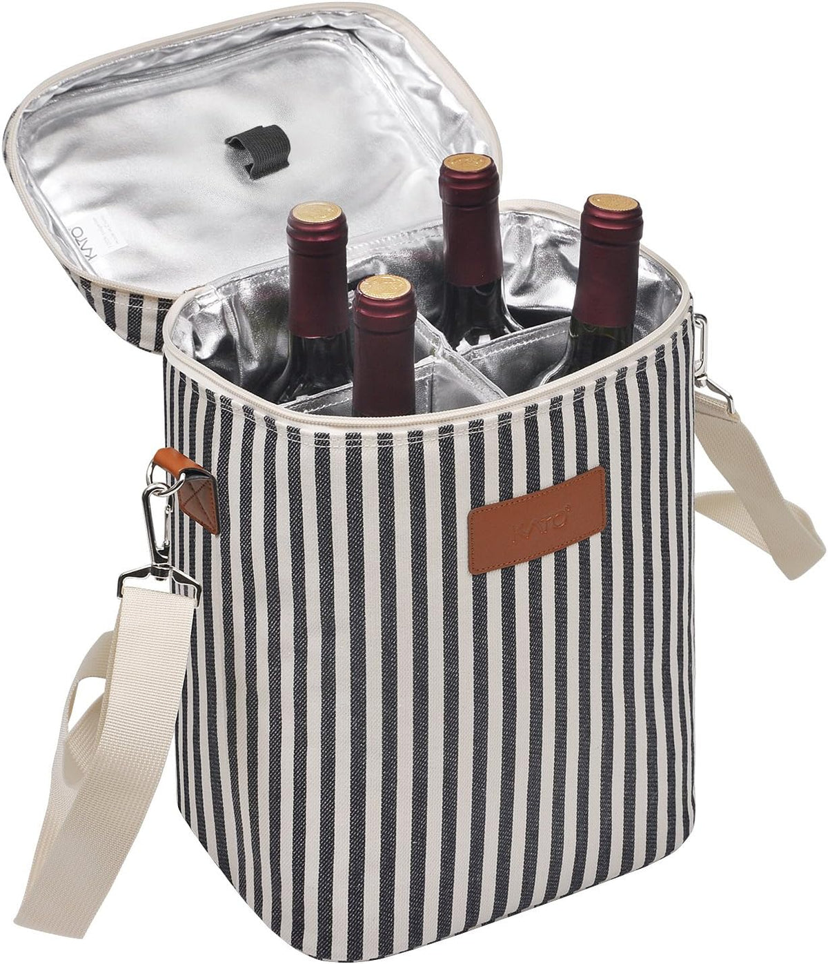 Sac de transport isotherme pour vin avec design rembourré | Glacière étanche pour voyages et fêtes