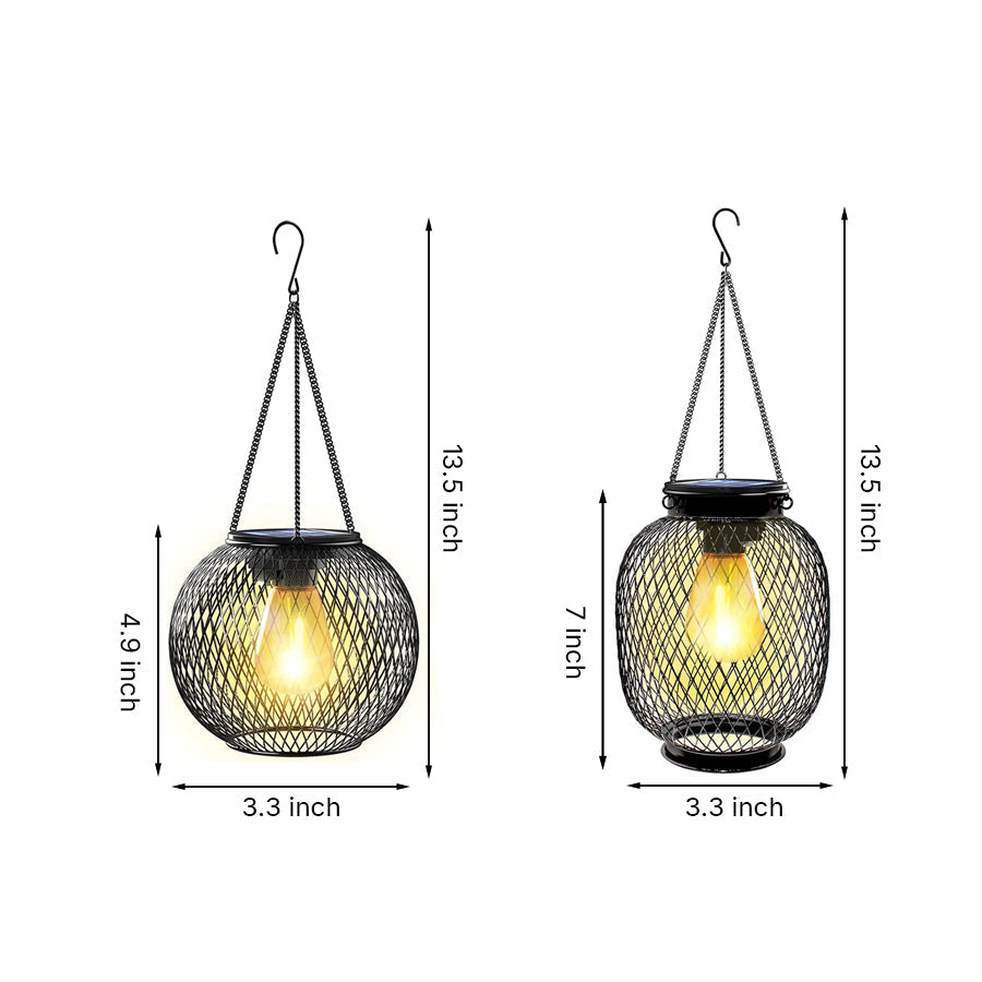 Lanterne solaire à suspendre avec éclairage LED intégré – Lumière chaude pour porche, jardin et terrasse