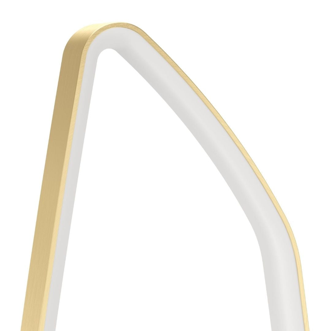 Lampadaire LED élégant | Design moderne en laiton aux formes organiques | Lumière blanc chaud pour une ambiance de salon chaleureuse