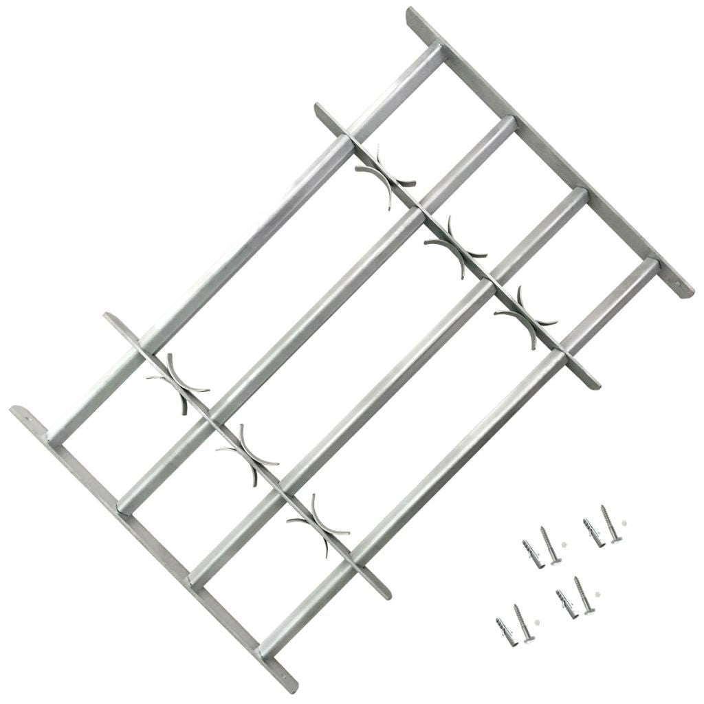 Elegant Adjustable Window Security Grille with 3 Crossbars for Enhanced Protection