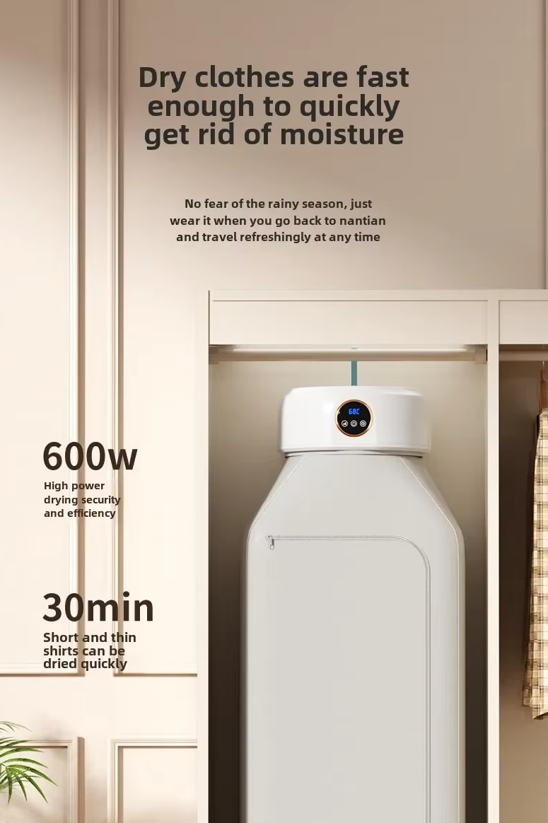 Compact Electric Clothes Dryer with Quick Dry Technology | Foldable Design for Space-Saving Convenience