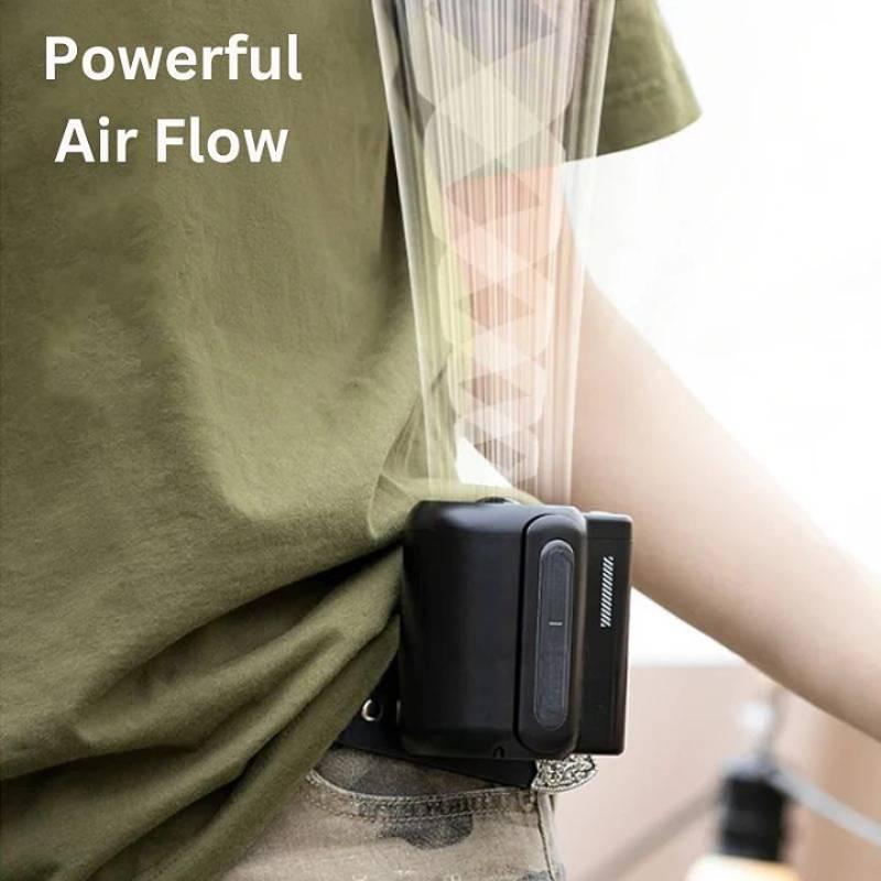 Compagnon de refroidissement Ortekor | Ventilateur de ceinture portable avec débit d'air réglable | Confort mains libres pour un mode de vie actif