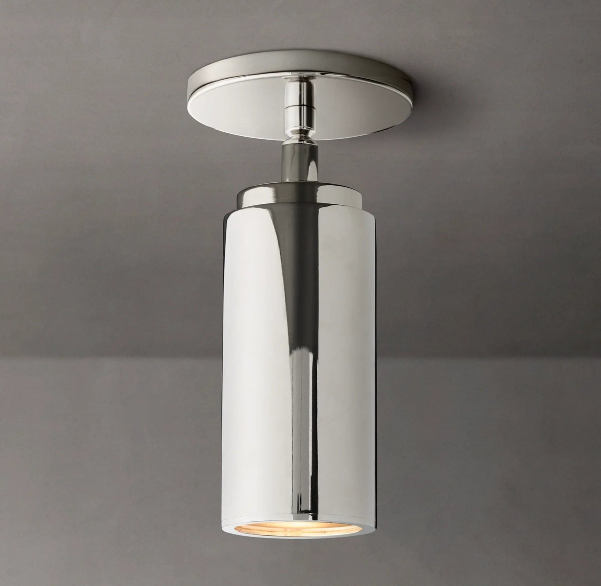 Compact Brass Ceiling Light Fixture 9 Inches Tall Hardwired Small Flush Mount for Hallway Entryway Bedroom Bathroom Closet GU10 Bulb Base