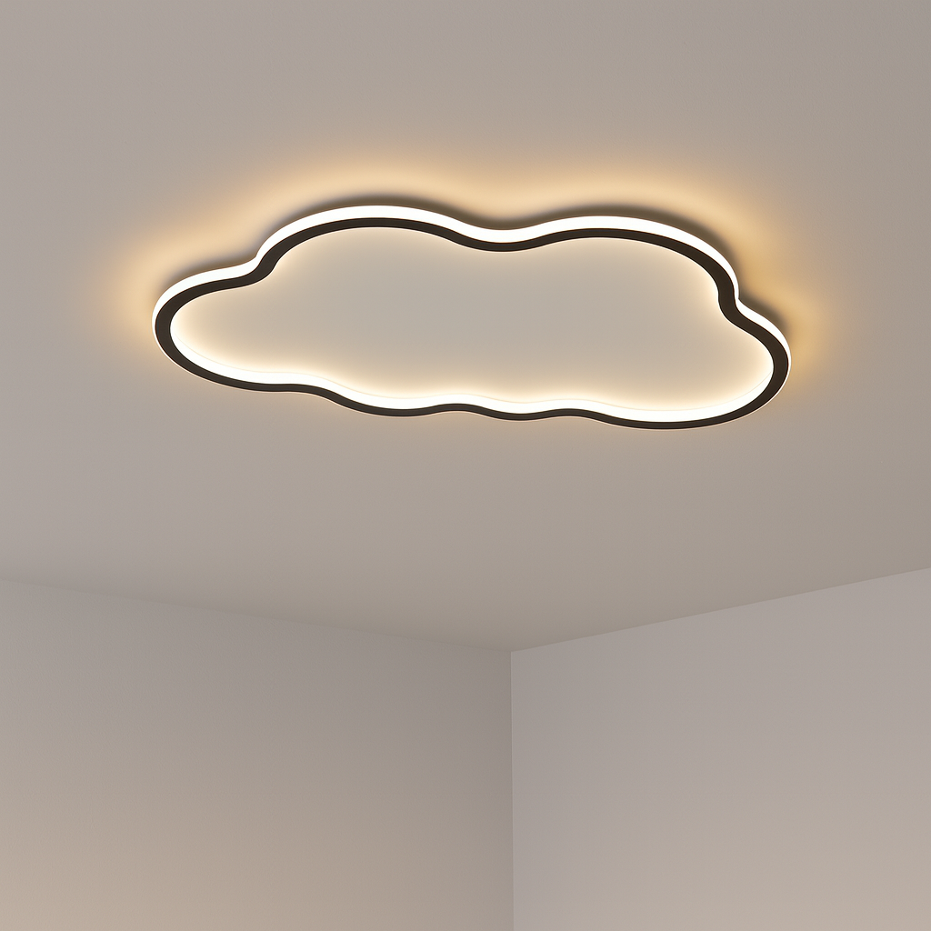 Plafonnier LED encastré blanc, 20 po, forme de nuage, luminaire pour chambre, salon, couloir, décoration moderne scandinave minimaliste