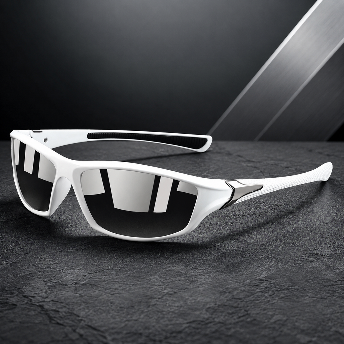 Lunettes de soleil de sport à verres polarisés UV400 – Lunettes pour l'extérieur et la conduite