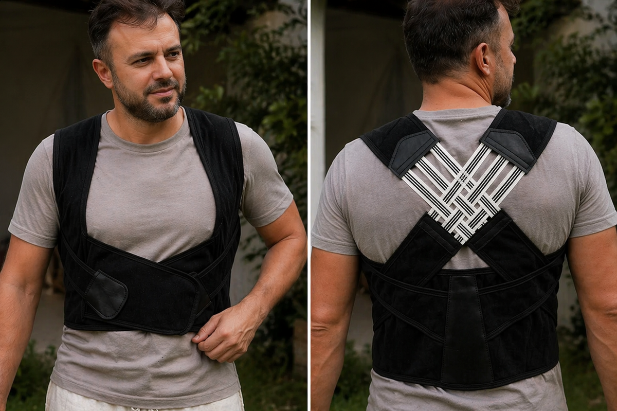 Upper Back Support Brace for Slouch Relief – Adjustable Wrap Design for Men & Women