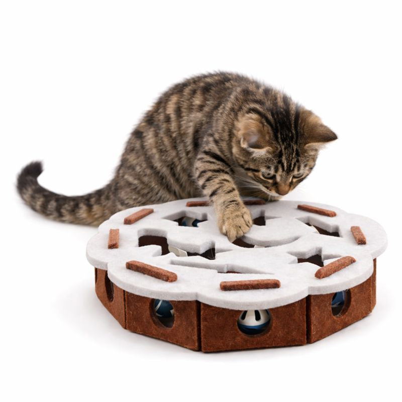Curious Cat | Interactive Cat Toy with Hidden Ball & Soft Tunnels | Engaging Play for Indoor Cats