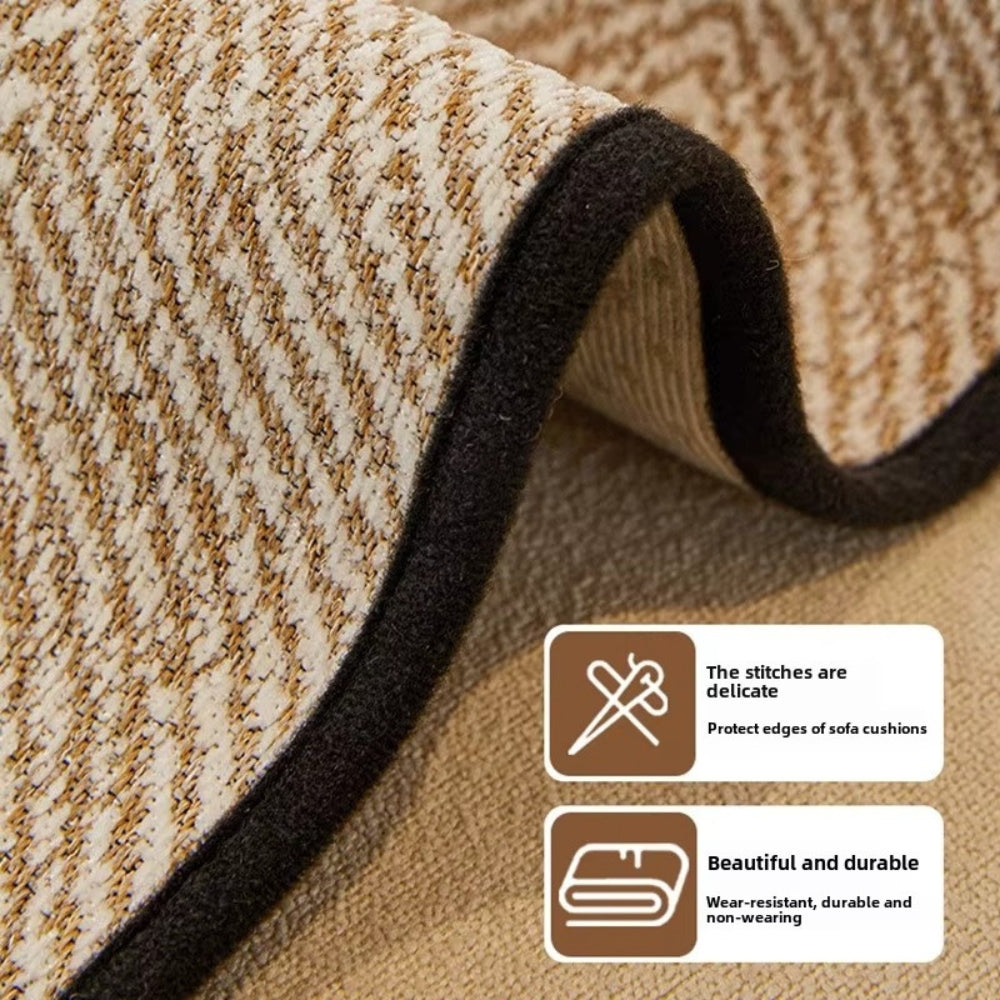Wavy Edge Furniture Protector with Non-Slip Grip for Couches – Machine Washable Pet-Friendly Cover for Living Room