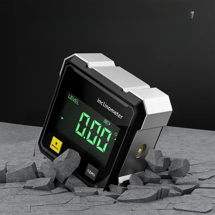 Laser Angle Finder with Magnetic Base ±0.2° Precision Digital Level Gauge Inclinometer Bevel Tool for Carpentry Metalwork Renovations