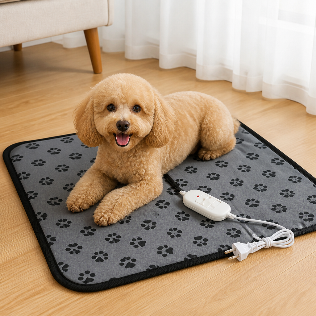 Ortekor Adjustable Temperature & Waterproof Heated Pet Mat (Overheat Protection)