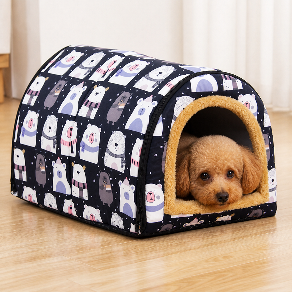 Ortekor All-Season Washable Pet House (Removable Cover)