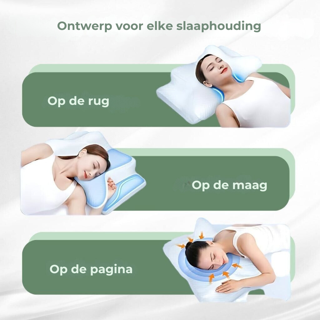 Contouring Cervical Support Sleep Cushion – Adaptive Foam for Back, Side & Stomach Sleepers