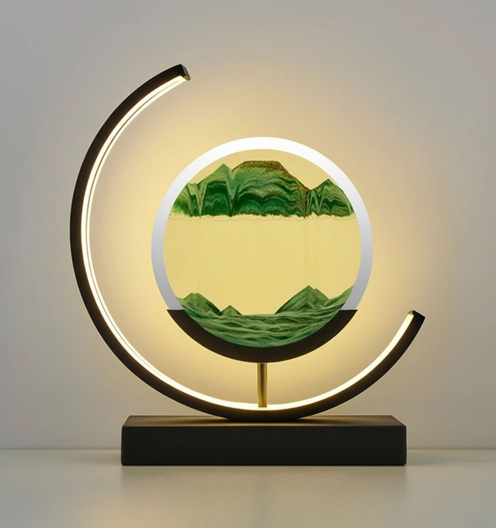 Lampe de table Ortekor à la lueur apaisante et au design sablé unique | Lampes de chambre pour espaces tranquilles