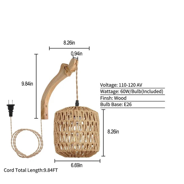 WALLFLOW – Woven E27 Wall Lamp for Contemporary Interiors