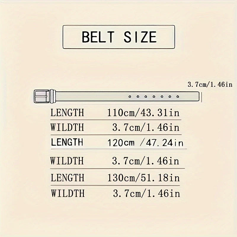 Ceinture classique en cuir ajustable pour homme