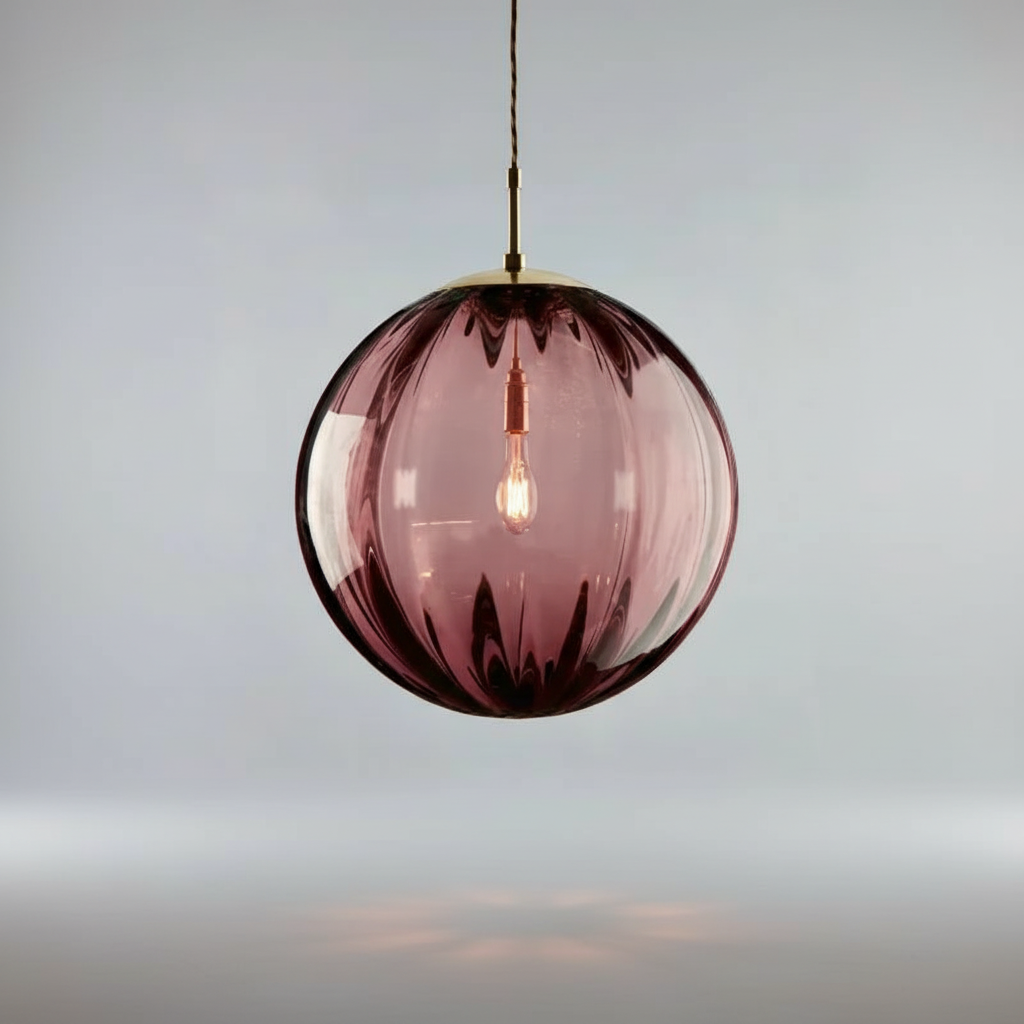 LED Globe Hanging Light Fixture Contemporary Smoked Glass Orb Ceiling Lamp for Kitchen Island Dining Table Entryway Bar Restaurant Modern Su