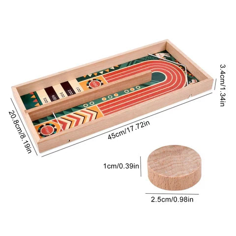 Wooden Tabletop Flick Chip Game for Kids Adults Family Game Night Fun Skill Strategy Party Board Game