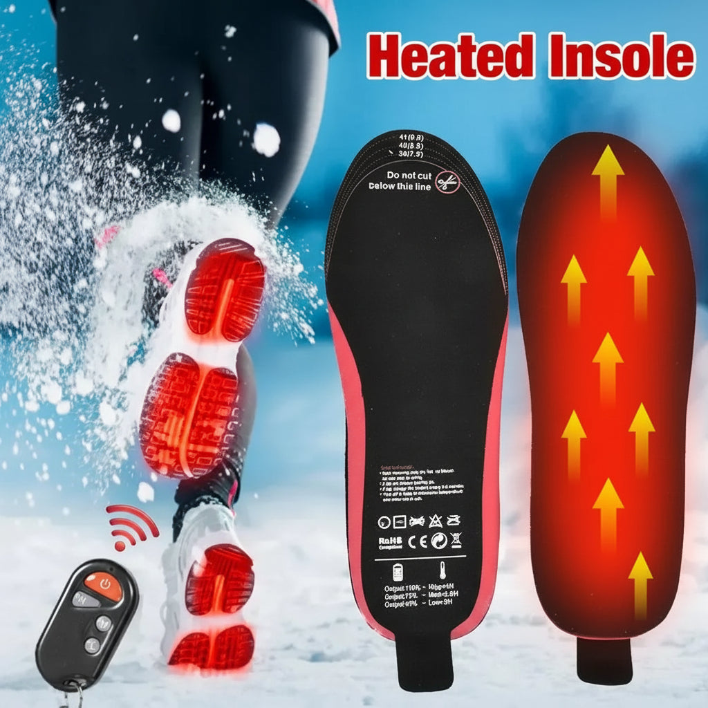 Comfort Heat | Rechargeable Heated Insoles with Wireless Remote Control | Custom Fit for Winter Warmth