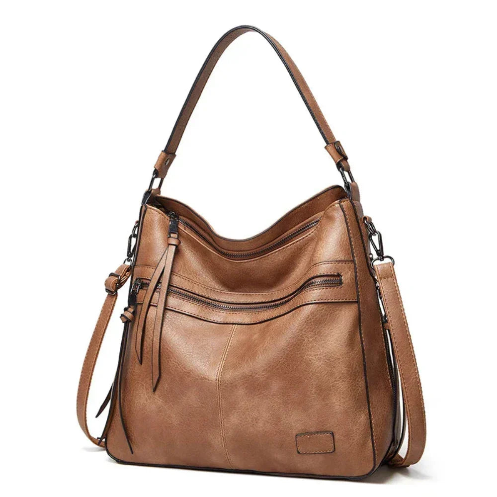 Genuine Leather Crossbody Shoulder Bag for Women with Adjustable Strap & Magnetic Flap | Premium Handbag Purse for Daily Use, Work, Travel