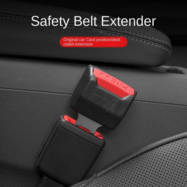 Seatbelt Extension Buckle for Cars – Universal 2-Pack Safety Adapter with Metal Tongue & Receiver Clip – Extends Seat Belt Length for