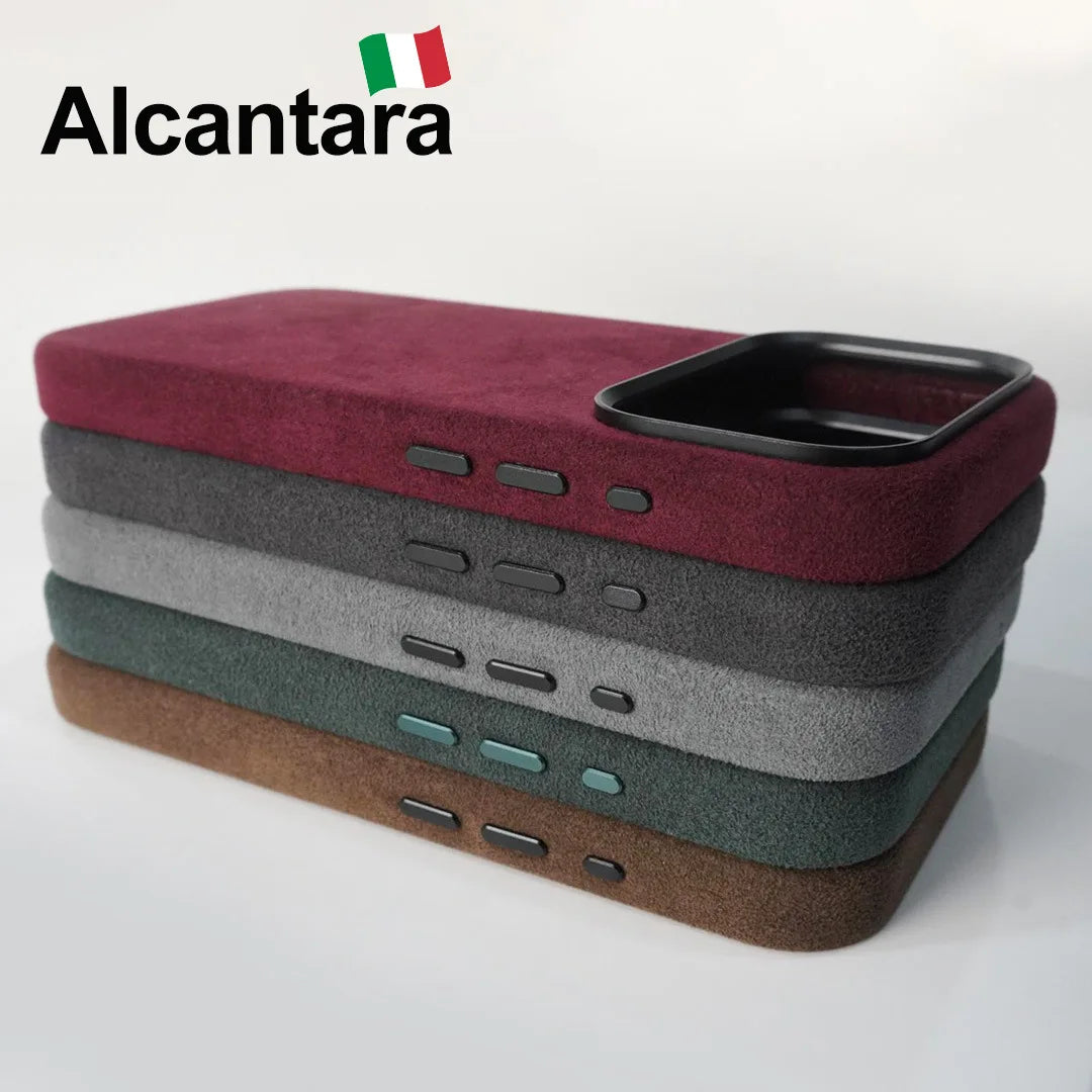 Premium Suede-Feel iPhone Case with Shock Absorption for 13-17 Series – Soft-Touch Protective Cover